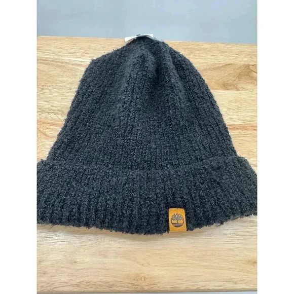NWT‎ Timberland Women's Super Soft Black Knit Beanie – Cozy & Stylish Winter Hat - Picture 1 of 4